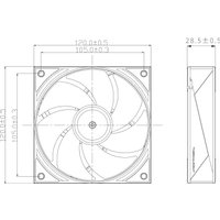 Вентилятор для корпуса Thermalright TL-H12W-X28 (белый)