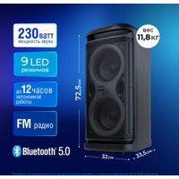 Беспроводная колонка Ginzzu GM-118