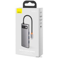 Док-станция Baseus Metal Gleam Series 6-in-1 Multifunctional USB Type C CAHUB-CW0G