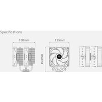 Кулер для процессора PCCooler RT620 ARGB (черный)