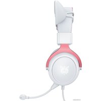 Наушники Onikuma X10 (белый/розовый, с ушками)