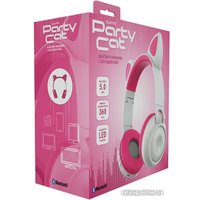 Наушники QUMO Party Cat (белый/розовый) Наушники QUMO Party Cat (белый/розовый)
