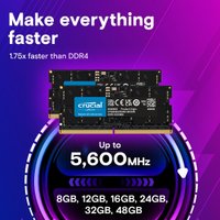 Оперативная память Crucial 8ГБ DDR5 SODIMM 5600 МГц CT8G56C46S5 Оперативная память Crucial 8ГБ DDR5 SODIMM 5600 МГц CT8G56C46S5