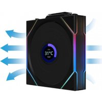 Комплект вентиляторов для корпуса с контроллером Lian Li Uni Fan TL 120 Wireless Reverse 12RTLLCD1W3B G99.12RTLLCD1W3B.R0 Комплект вентиляторов для корпуса с контроллером Lian Li Uni Fan TL 120 Wireless Reverse 12RTLLCD1W3B G99.12RTLLCD1W3B.R0