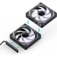 Комплект вентиляторов для корпуса Jonsbo ZL-120 (черный, 3 шт.)