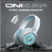 Наушники Onikuma GT802 (белый/голубой)