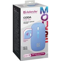 Мышь Defender Coda MB-261 (голубой/белый)