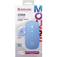 Мышь Defender Coda MB-261 (голубой/белый)