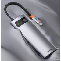Док-станция Baseus Metal Gleam Series 8-in-1 Multifunctional Type-C HUB Docking Station CAHUB-CV0G Док-станция Baseus Metal Gleam Series 8-in-1 Multifunctional Type-C HUB Docking Station CAHUB-CV0G