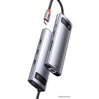 Док-станция Baseus Metal Gleam Series 8-in-1 Multifunctional Type-C HUB Docking Station CAHUB-CV0G Док-станция Baseus Metal Gleam Series 8-in-1 Multifunctional Type-C HUB Docking Station CAHUB-CV0G