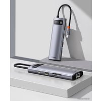 Док-станция Baseus Metal Gleam Series 8-in-1 Multifunctional Type-C HUB Docking Station CAHUB-CV0G Док-станция Baseus Metal Gleam Series 8-in-1 Multifunctional Type-C HUB Docking Station CAHUB-CV0G