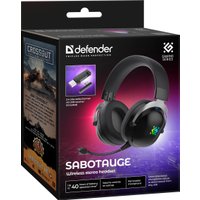 Наушники Defender Sabotauge (черный/серый) Наушники Defender Sabotauge (черный/серый)