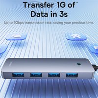 USB-хаб Baseus UltraJoy Series 4-Port Hub B0005280B811-01 USB-хаб Baseus UltraJoy Series 4-Port Hub B0005280B811-01