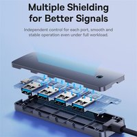 USB-хаб Baseus UltraJoy Series 4-Port Hub B0005280B811-01 USB-хаб Baseus UltraJoy Series 4-Port Hub B0005280B811-01