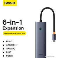 Док-станция Baseus Flite Series 6-Port Hub Docking Station B00052807813-00
