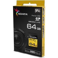 Карта памяти ADATA Premier ONE ASDX64GUII3CL10-C SDXC 64GB Карта памяти ADATA Premier ONE ASDX64GUII3CL10-C SDXC 64GB