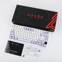 Клавиатура Ajazz AK820 Pro (белый/фиолетовый, Ajazz Flying Fish) Клавиатура Ajazz AK820 Pro (белый/фиолетовый, Ajazz Flying Fish)