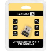 Wi-Fi адаптер ExeGate ETL-WN725N-1 EX299650RUS Wi-Fi адаптер ExeGate ETL-WN725N-1 EX299650RUS
