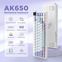 Клавиатура Ajazz AK650 (белый/фиолетовый/голубой, Ajazz Dream Weaving) Клавиатура Ajazz AK650 (белый/фиолетовый/голубой, Ajazz Dream Weaving)