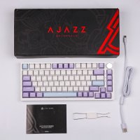 Клавиатура Ajazz AK820 (белый/фиолетовый, Ajazz Sea Salt)