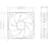 Вентилятор для корпуса Thermalright TL-C12CW-X28 (белый)