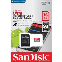 Карта памяти SanDisk Ultra SDSQUAR-016G-GN6MA microSDHC 16GB (с адаптером) Карта памяти SanDisk Ultra SDSQUAR-016G-GN6MA microSDHC 16GB (с адаптером)